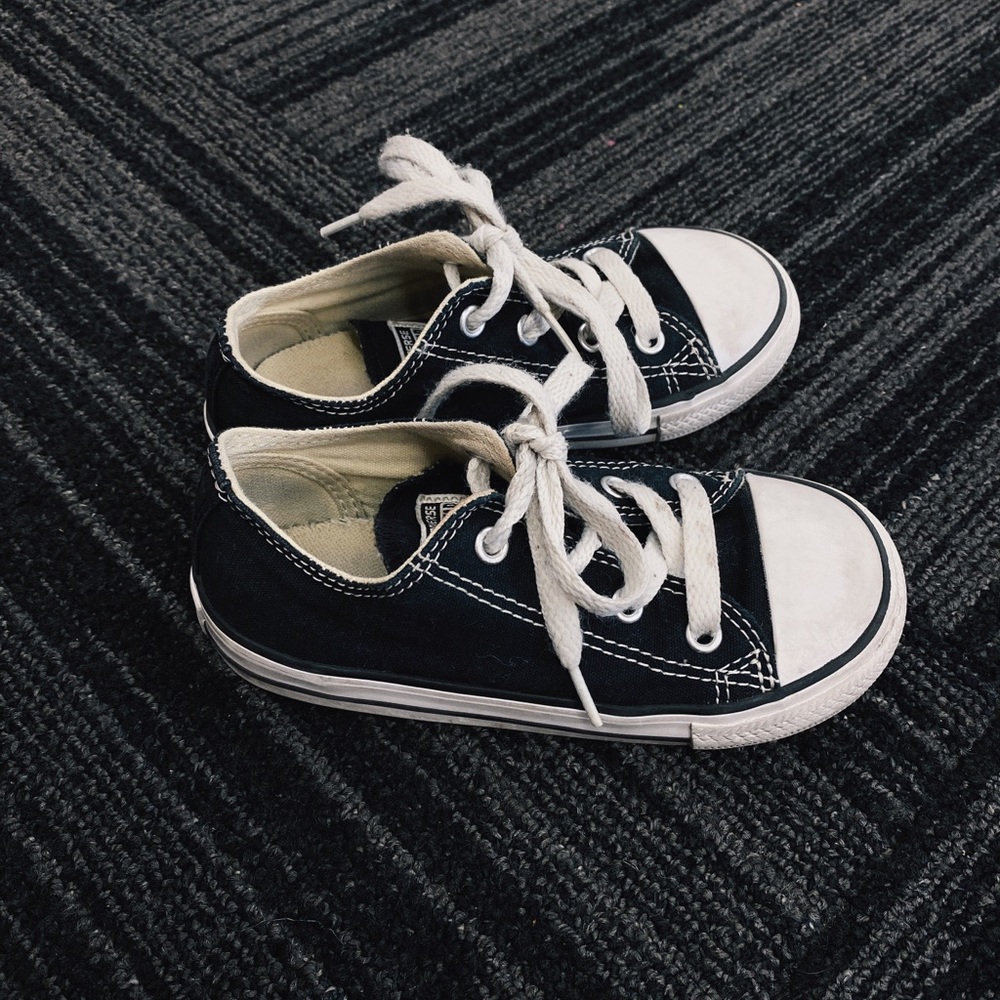 Black and white Converse